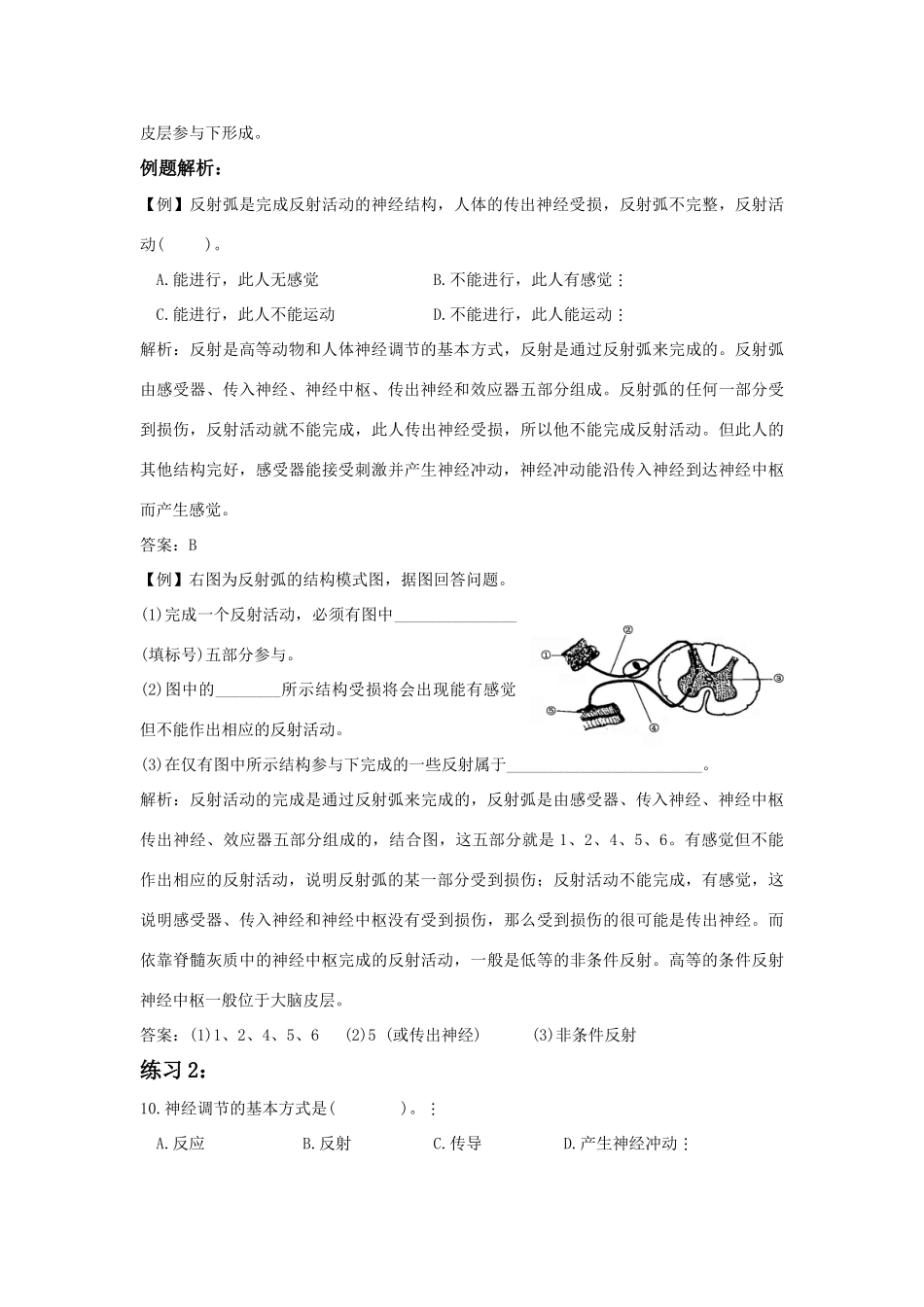 中考一轮复习教案—第十一讲人体生命活动的调节（二）济南版_第3页