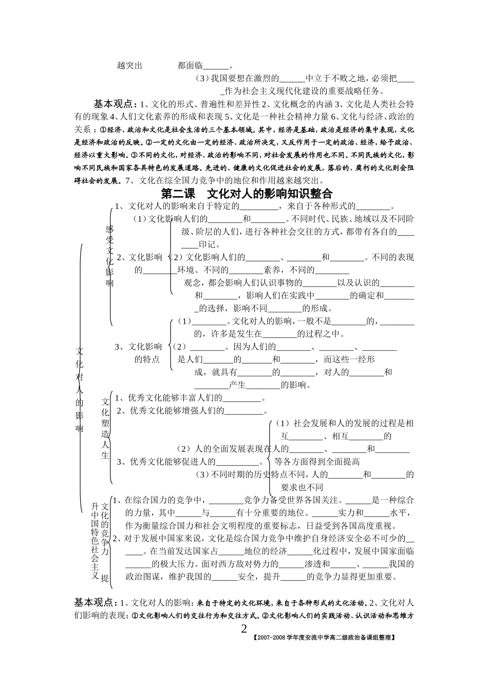 五华县安流中学文化生活知识整合（1-5）_第2页