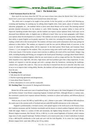 高中英语第二册上Unit 5 The First Period