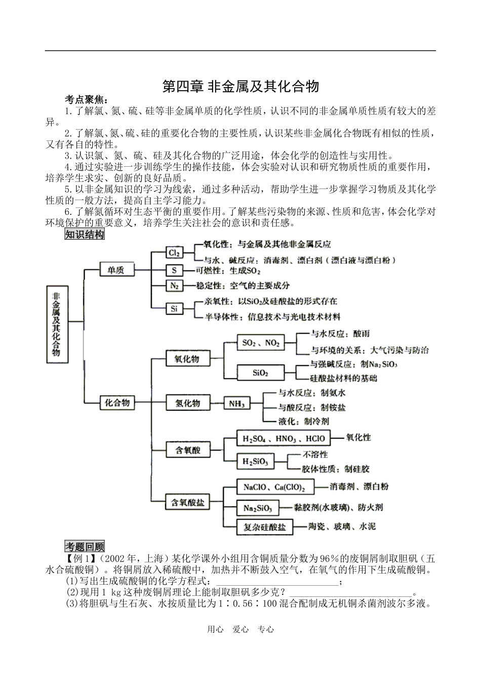 高一化学非金属及其化合物教案2_第1页