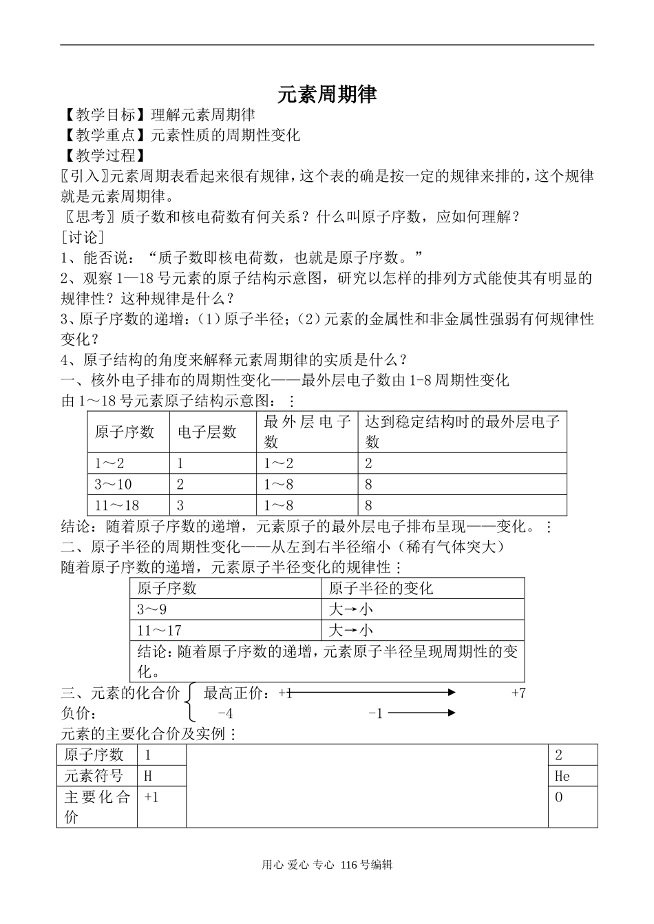 高一化学上科版元素周期律_第1页