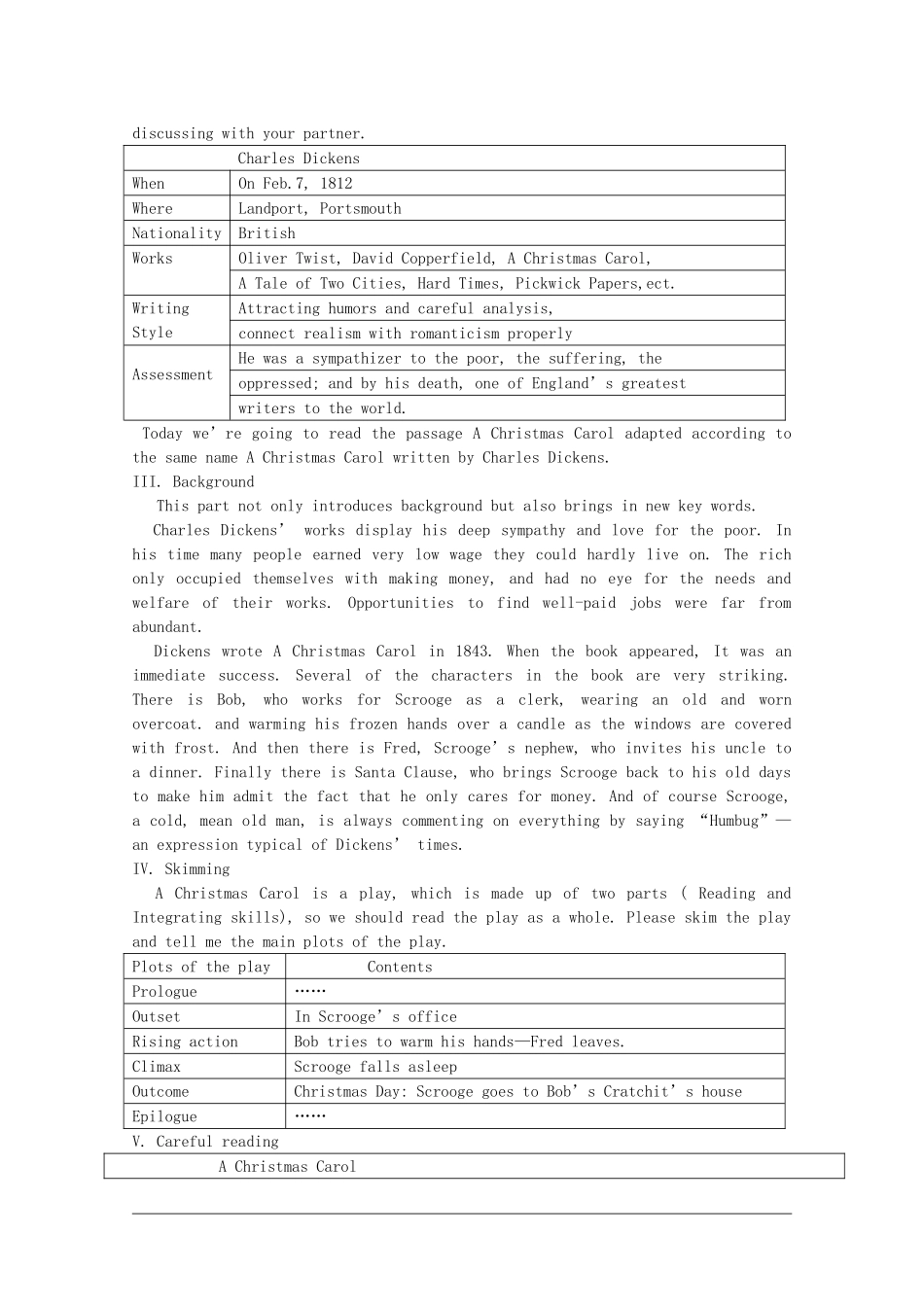高中英语：Unit7 a Christmas Carol教案（旧人教版必修5）_第2页