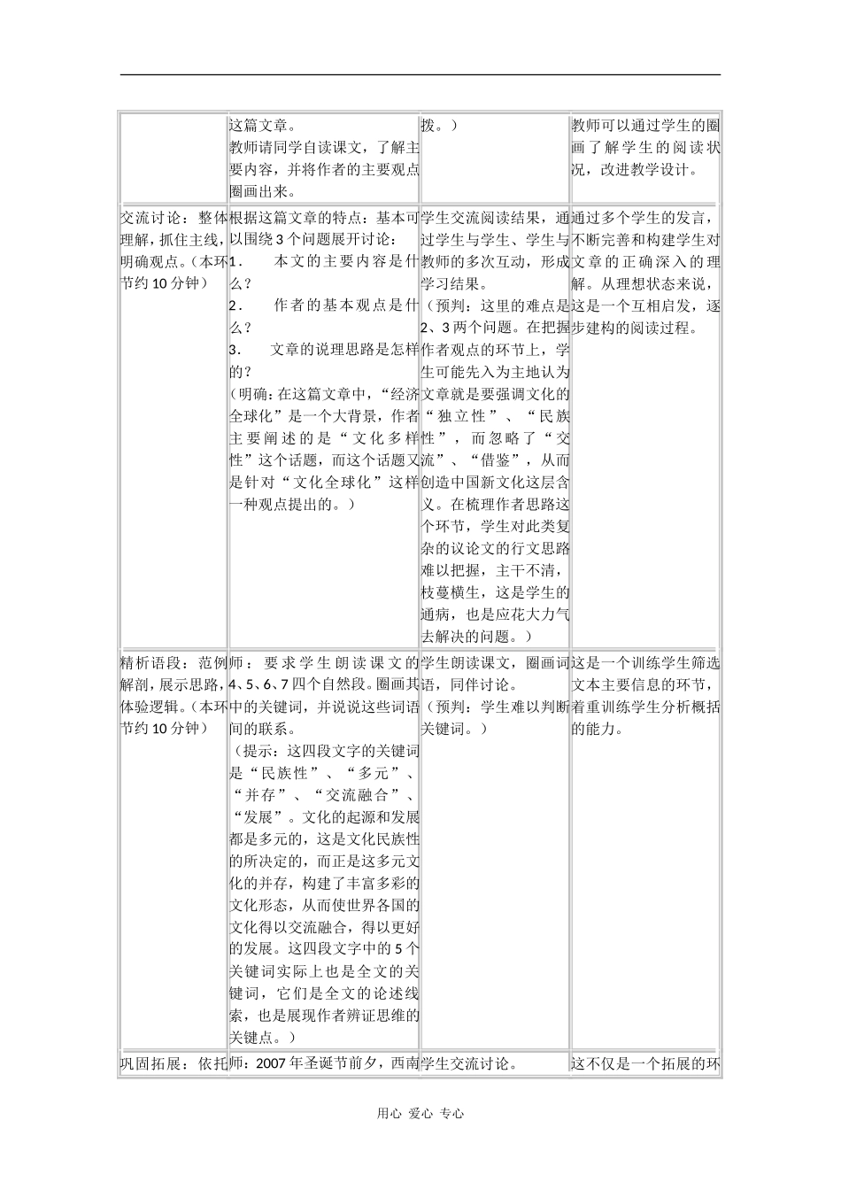高二语文：3.11《经济全球化和文化多样性》教案沪教版_第2页