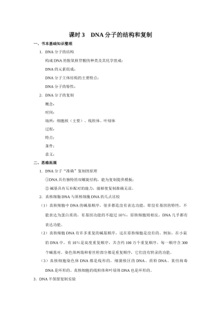 课时3    DNA分子的结构和复制