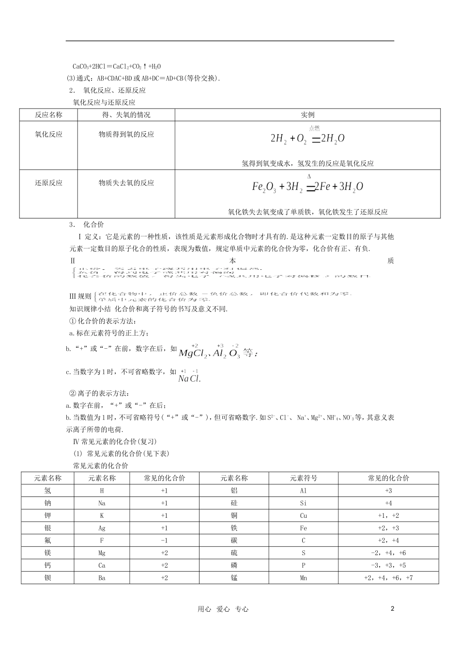 高一化学 《氧化反应》教材解读精华要义_第2页