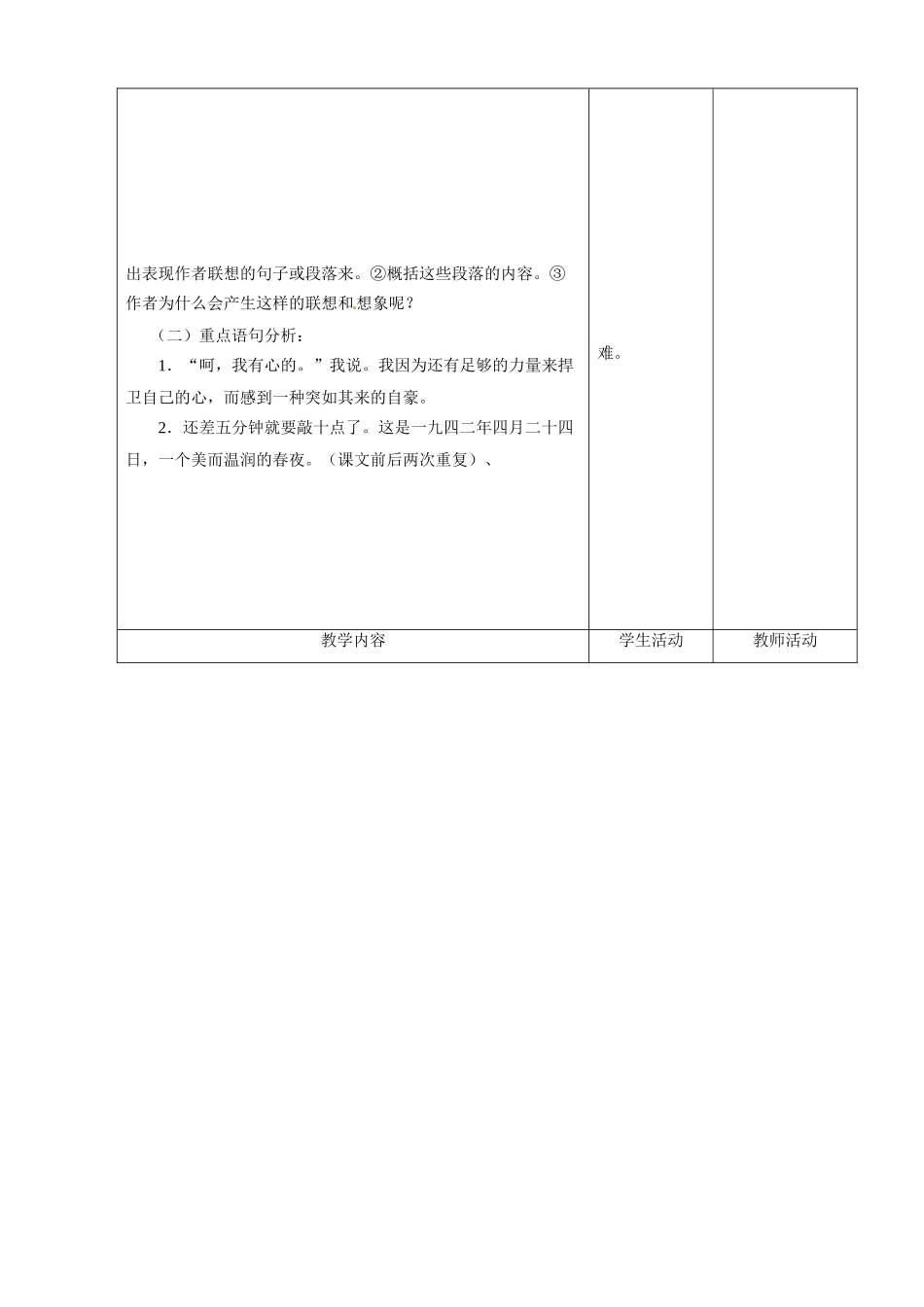 甘肃省酒泉市瓜州二中八年级语文下册《绞刑架下的报告》第一课时教案 北师大版_第2页