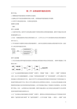 内蒙古赤峰二中高中地理 第五章第二节自然地理环境的差异性教案4 新人教版必修1