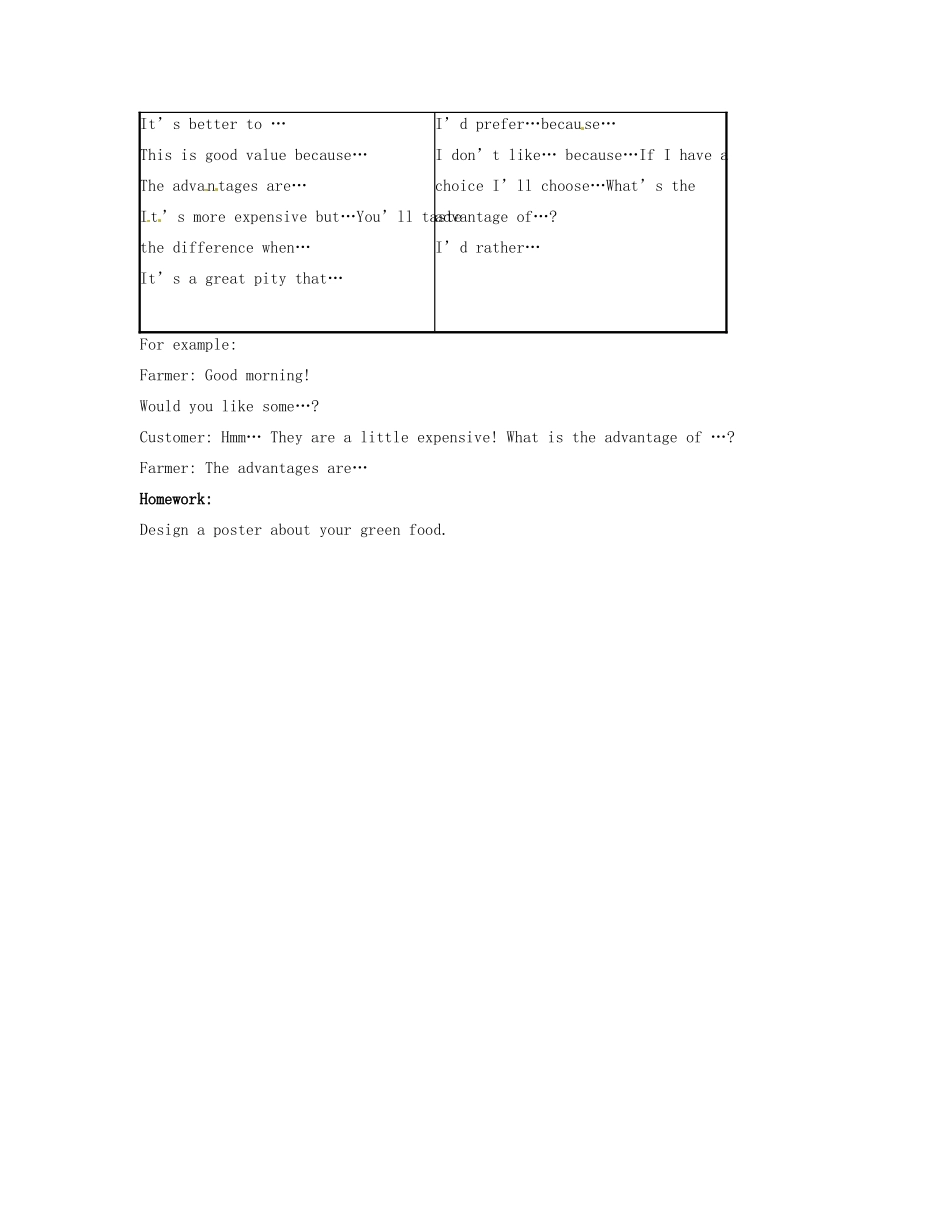 高中英语《Unit2 Working the land》教案（4）新人教版必修4-新人教版高一必修4英语教案_第2页
