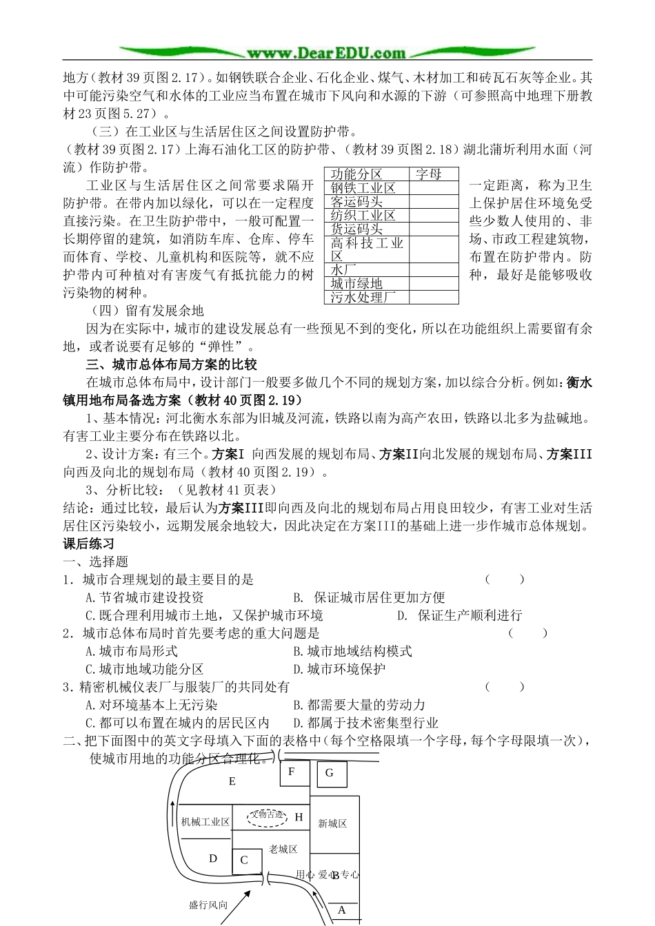 人教版高中地理选修1城市的合理规划2_第2页