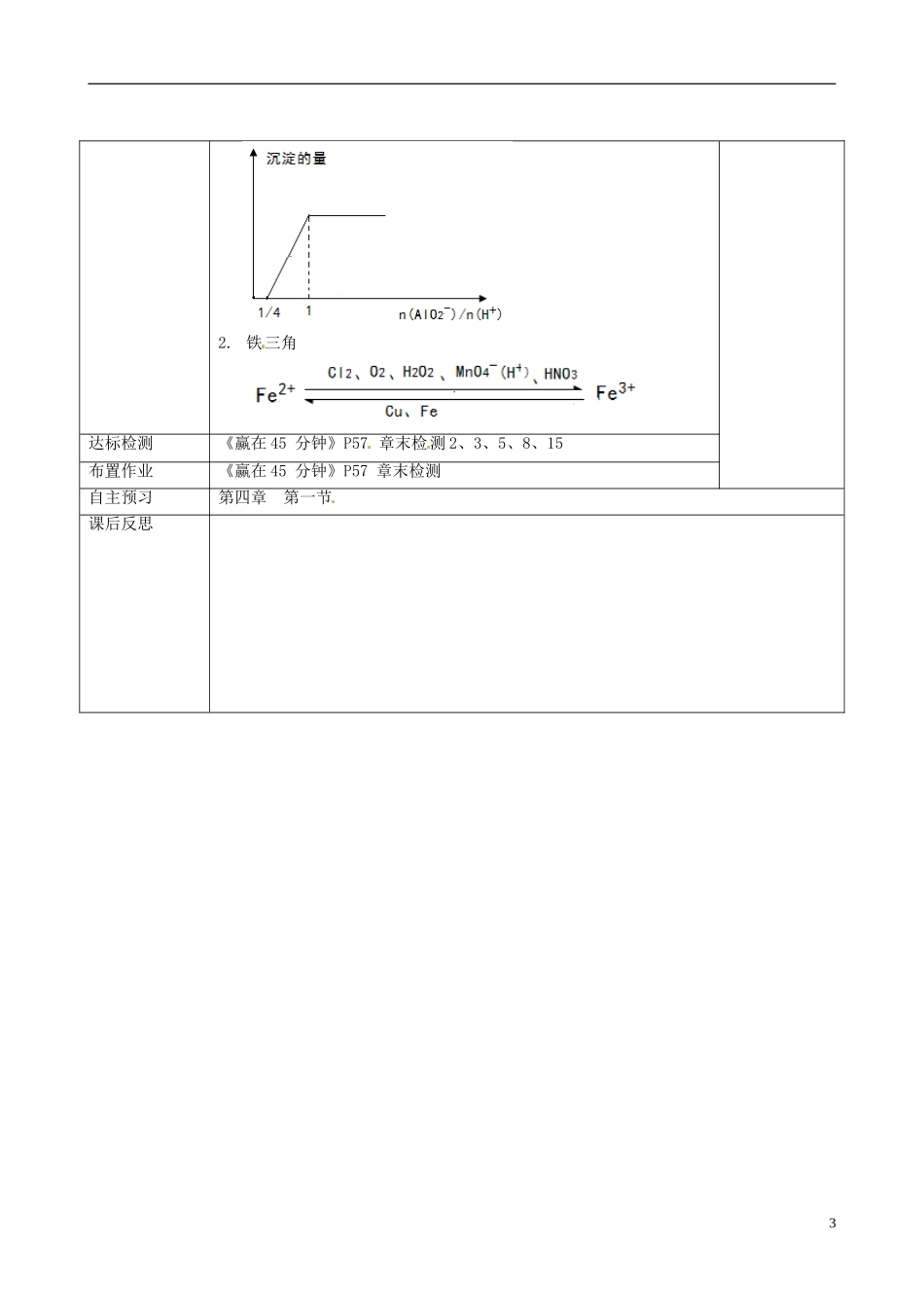 甘肃省永昌县第一中学高一化学 第三章 复习教案_第3页