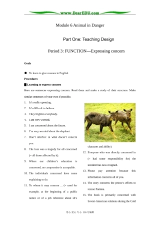 高中英语必修5Module6 Period3：Function---Expressing concern