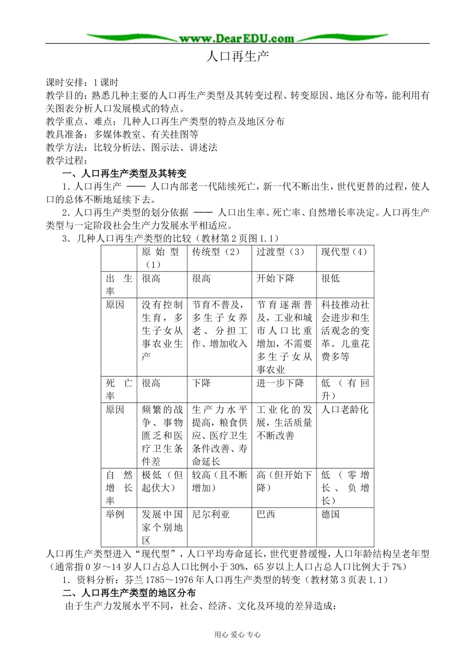 人教版高中地理选修1人口再生产2_第1页