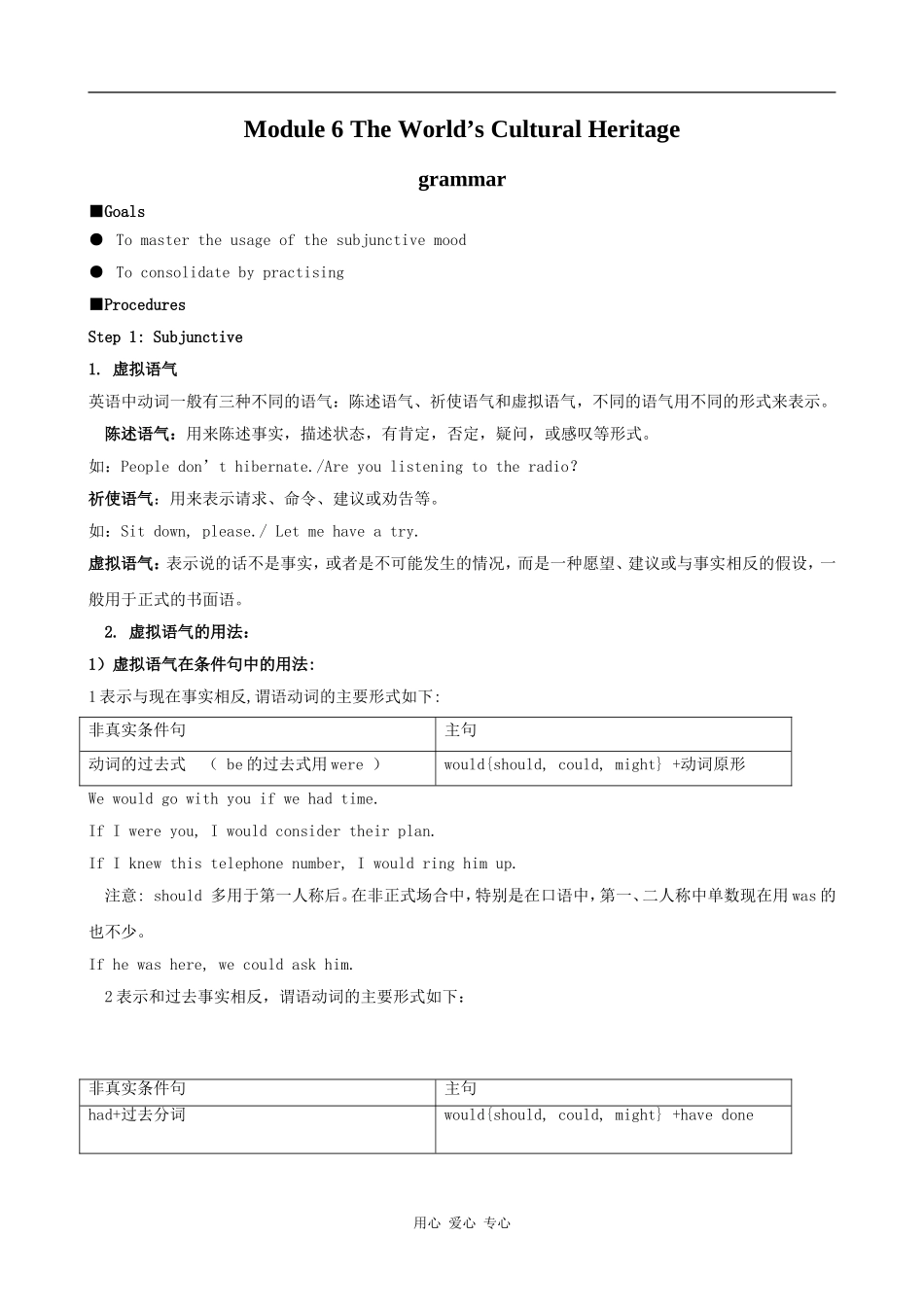 高中英语Module 6 grammar 教案外研社版选修7_第1页