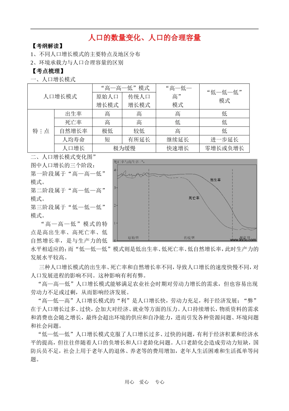 人口的数量变化、人口的合理容量_第1页
