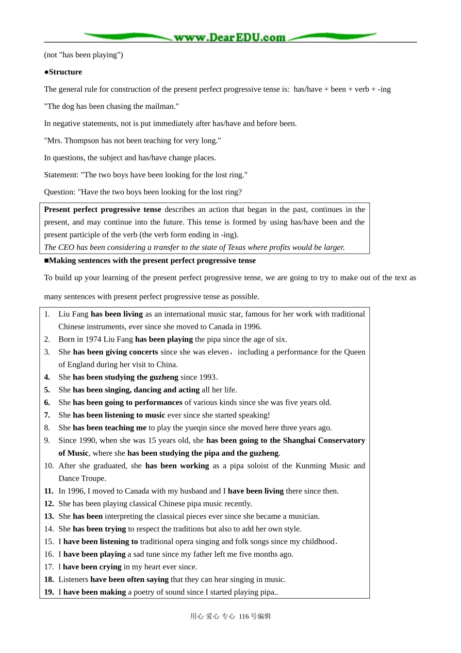 高中英语必修6Module 4 Period2 Grammar-Present perfect progressive tense_第2页