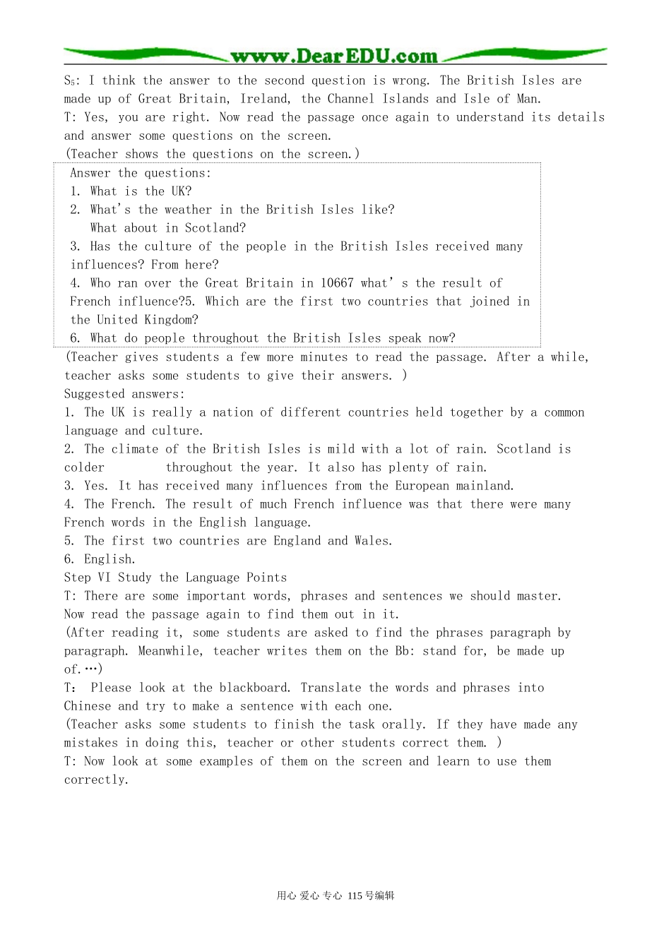 高中英语第二册上Unit 5 The British lsles-The Second Period_第3页