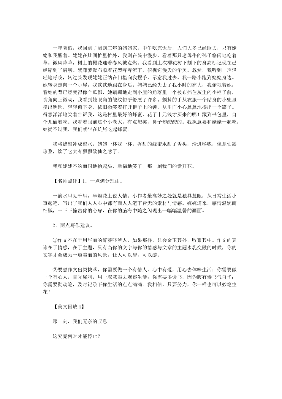 初中语文作文指导讲义 虚实结合_第3页