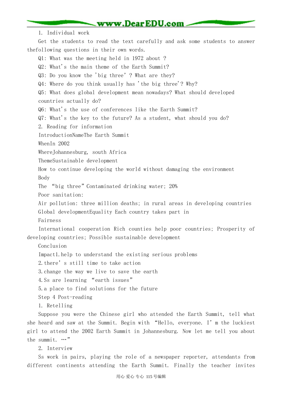 人教版高中英语第二册Unit9 Saving the earth--The second period_第2页