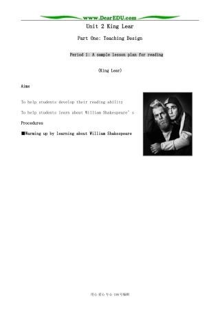 高中英语Unit 2 King Lear(part 1)--Period 1 Reading