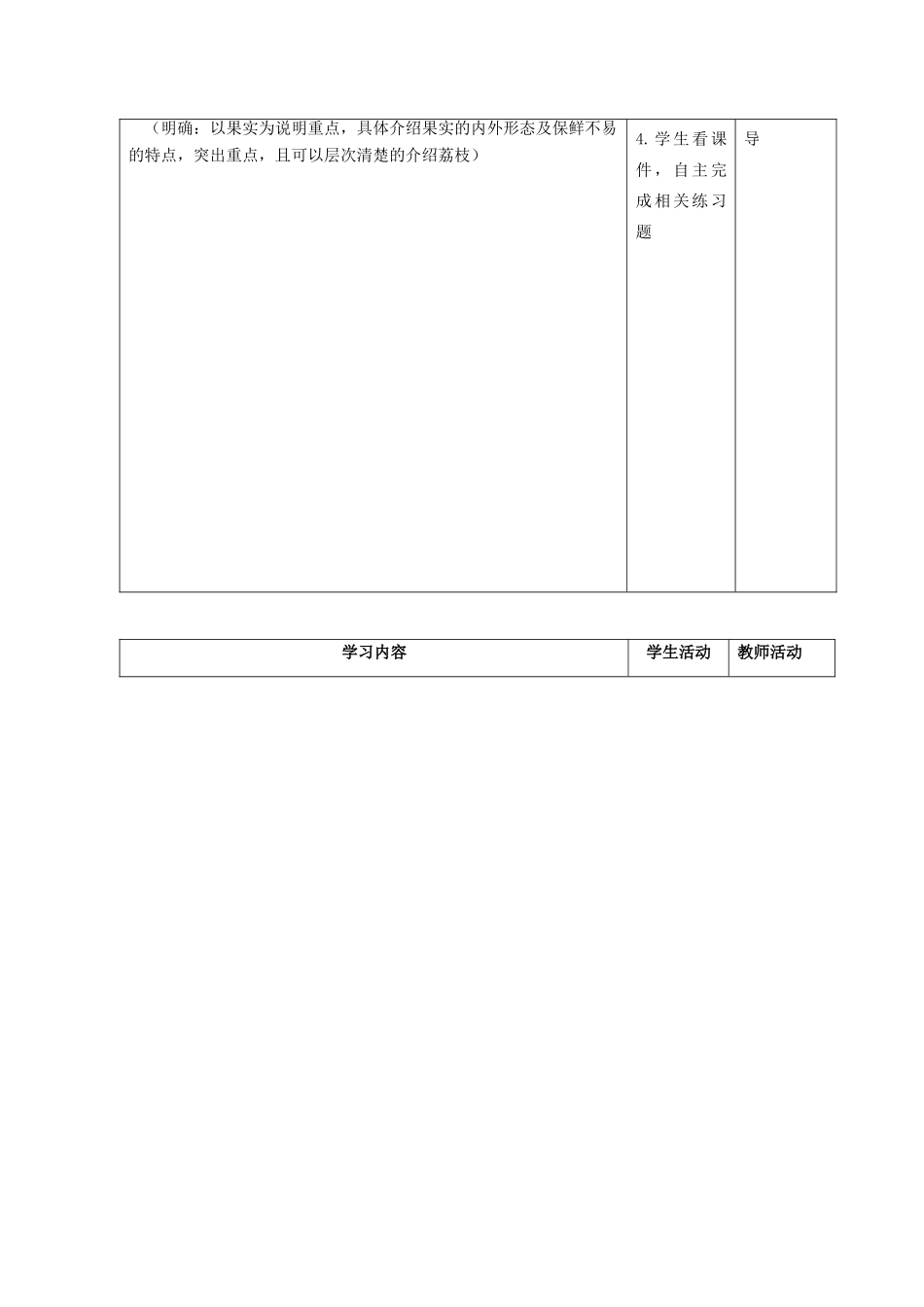 甘肃省酒泉市瓜州二中八年级语文下册《荔枝图序》第一课时3教案 北师大版_第2页