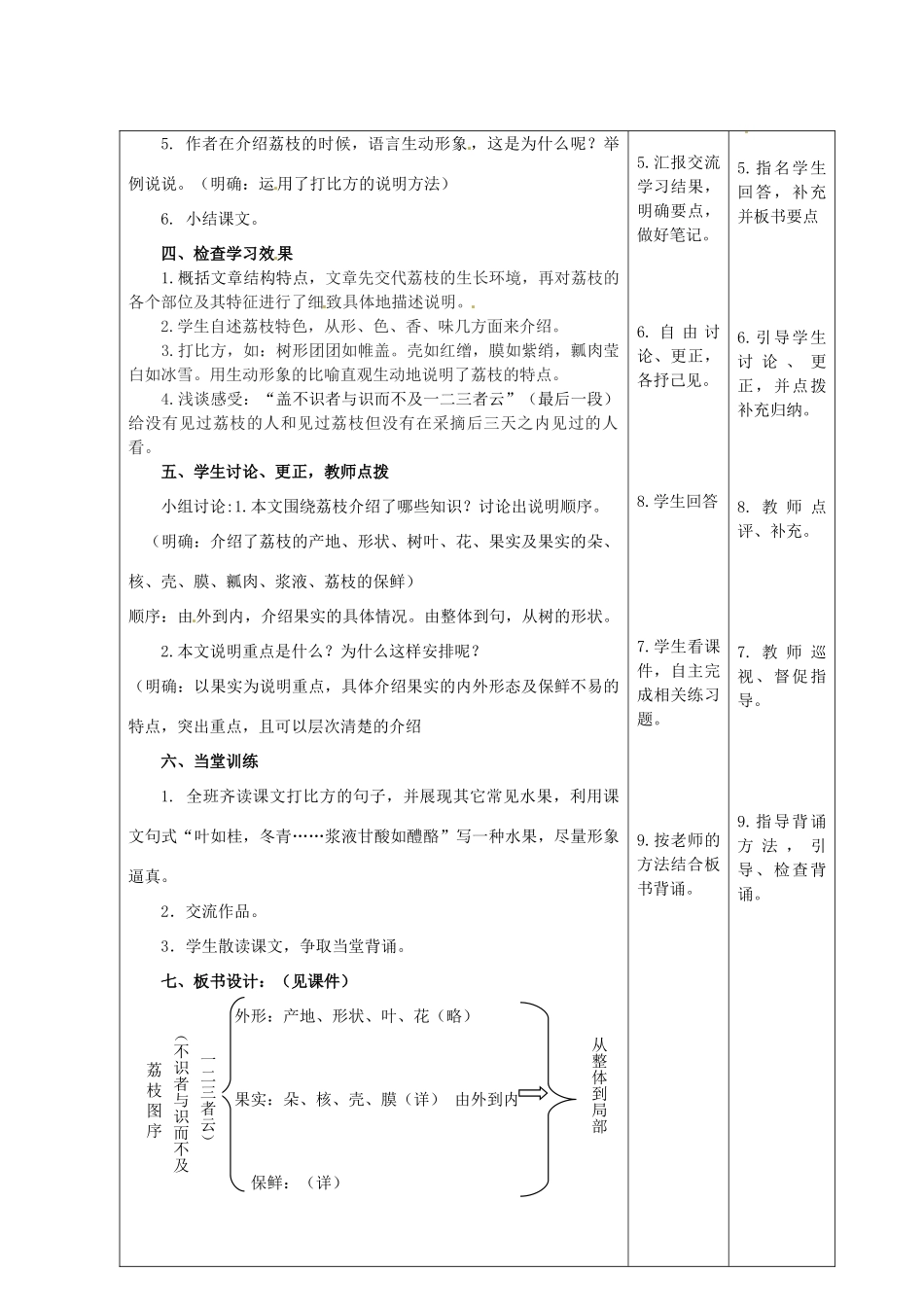 甘肃省酒泉市瓜州二中八年级语文下册《荔枝图序》第一课时3教案 北师大版_第3页