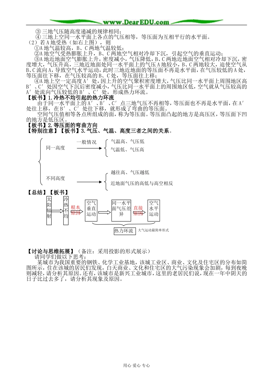 新人教版高中地理必修1冷热不均引起大气运动 第1课时_第3页
