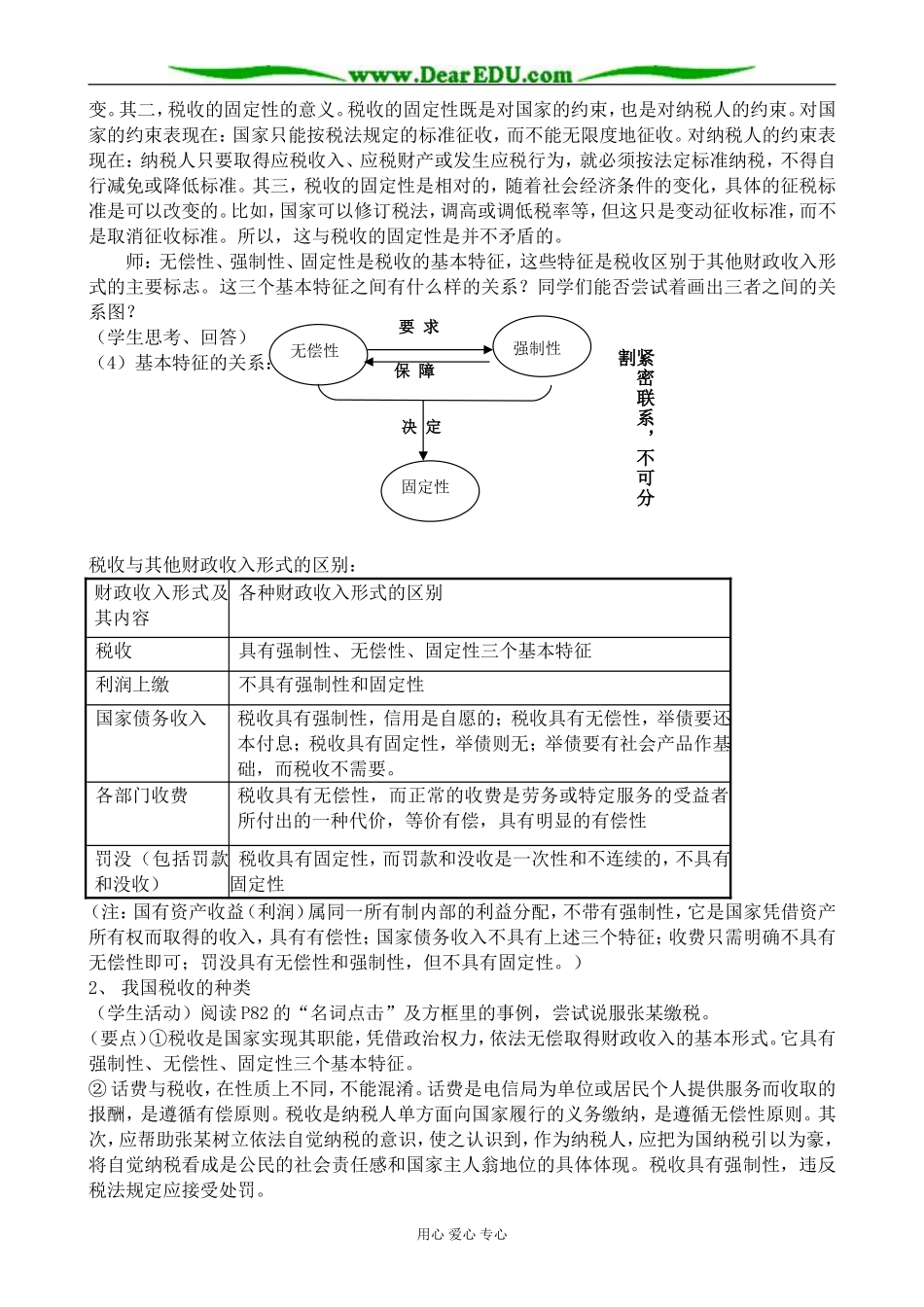 高中政治征税和纳税 税收及其种类教案1新课标 人教版 必修1_第3页