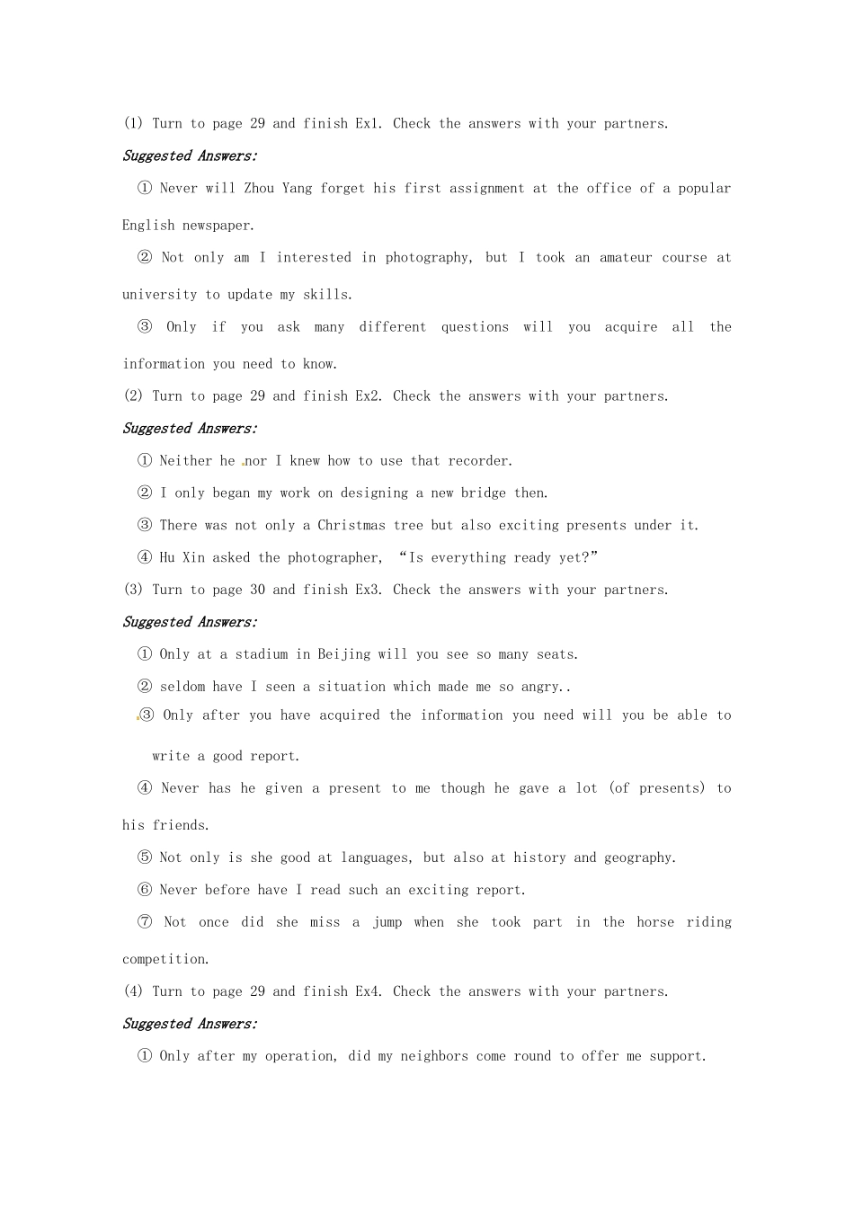 高中英语 Unit4第4课时 Period 4 Learning about language教案 新人教版必修5_第2页