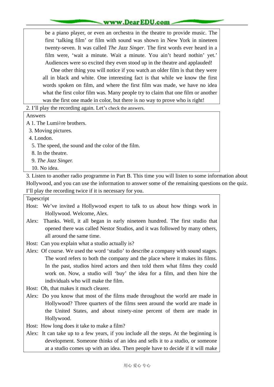 牛津版英语选修8 Unit4 Films and film events--Task _第2页