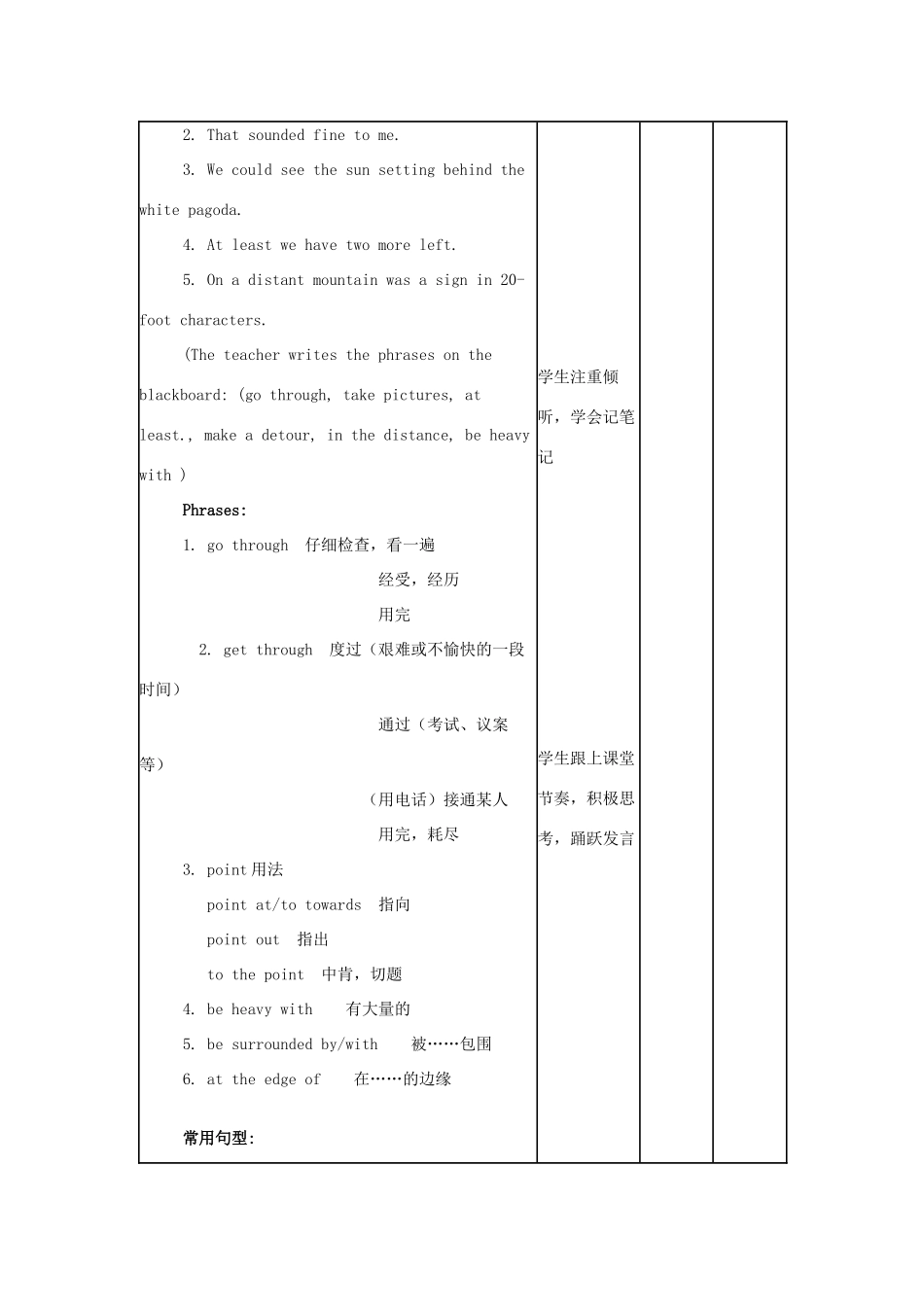 高中英语上学期第8周 Module 5 Vocabulary Reading教学设计 外研版必修4-外研版高中必修4英语教案_第3页