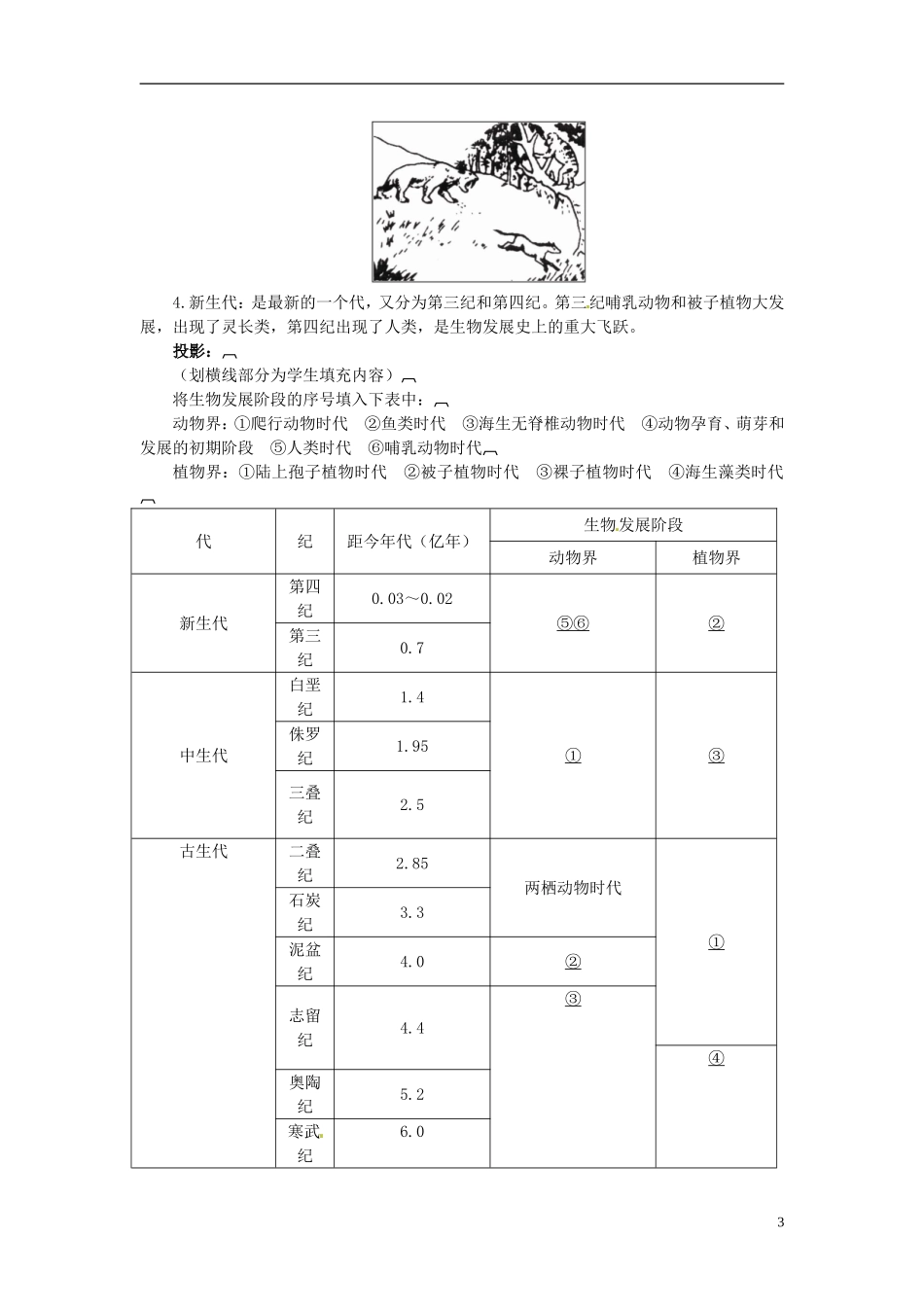 陕西省西安市第六十六中学高中地理 3.1自然地理要素变化与环境变迁教案_第3页