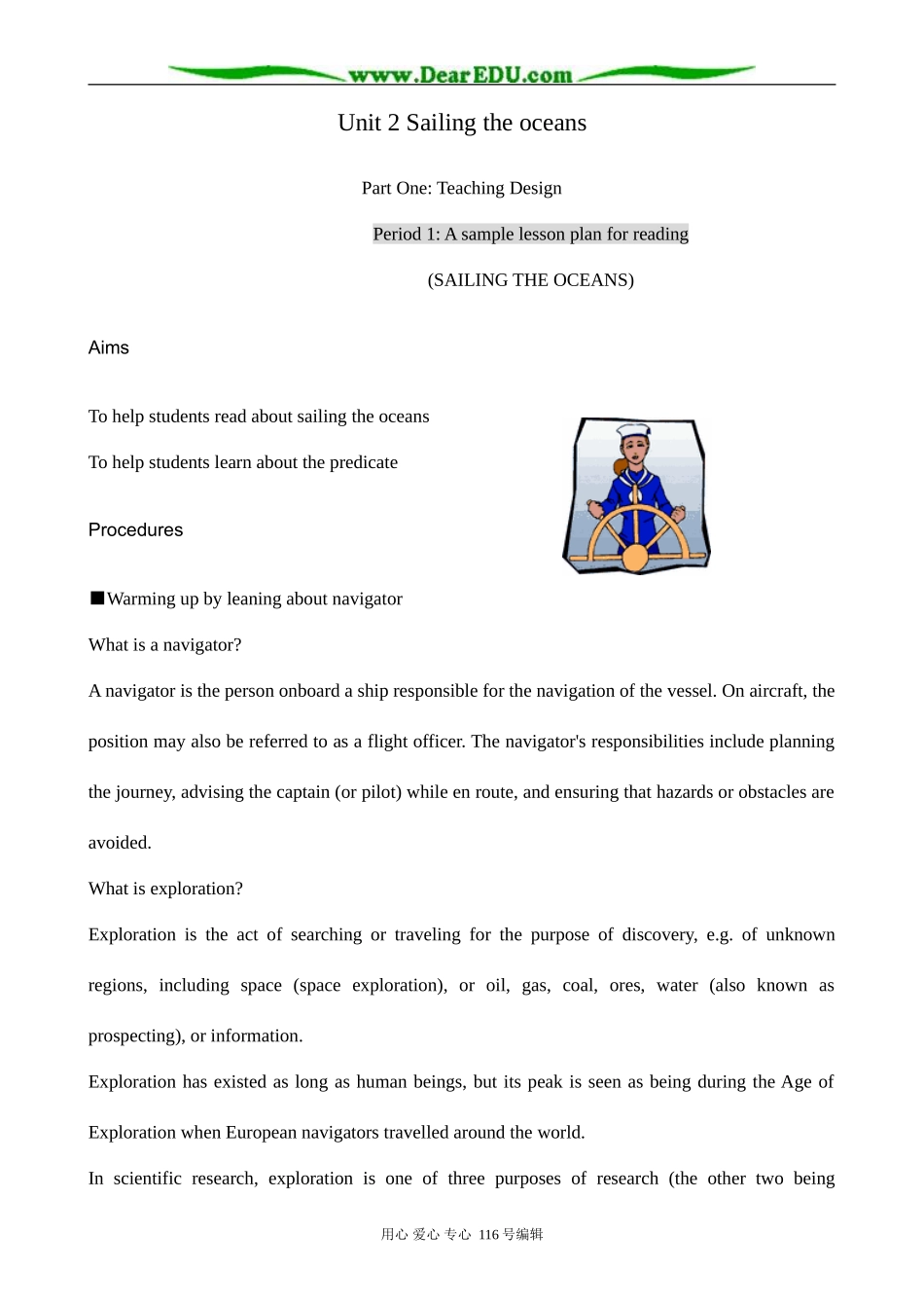 高中英语Unit 2 Sailing the oceans--Reading_第1页