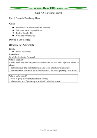 高中英语第三册(全一册)Unit 7 A Christmas Carol--Period 3 Let’s study