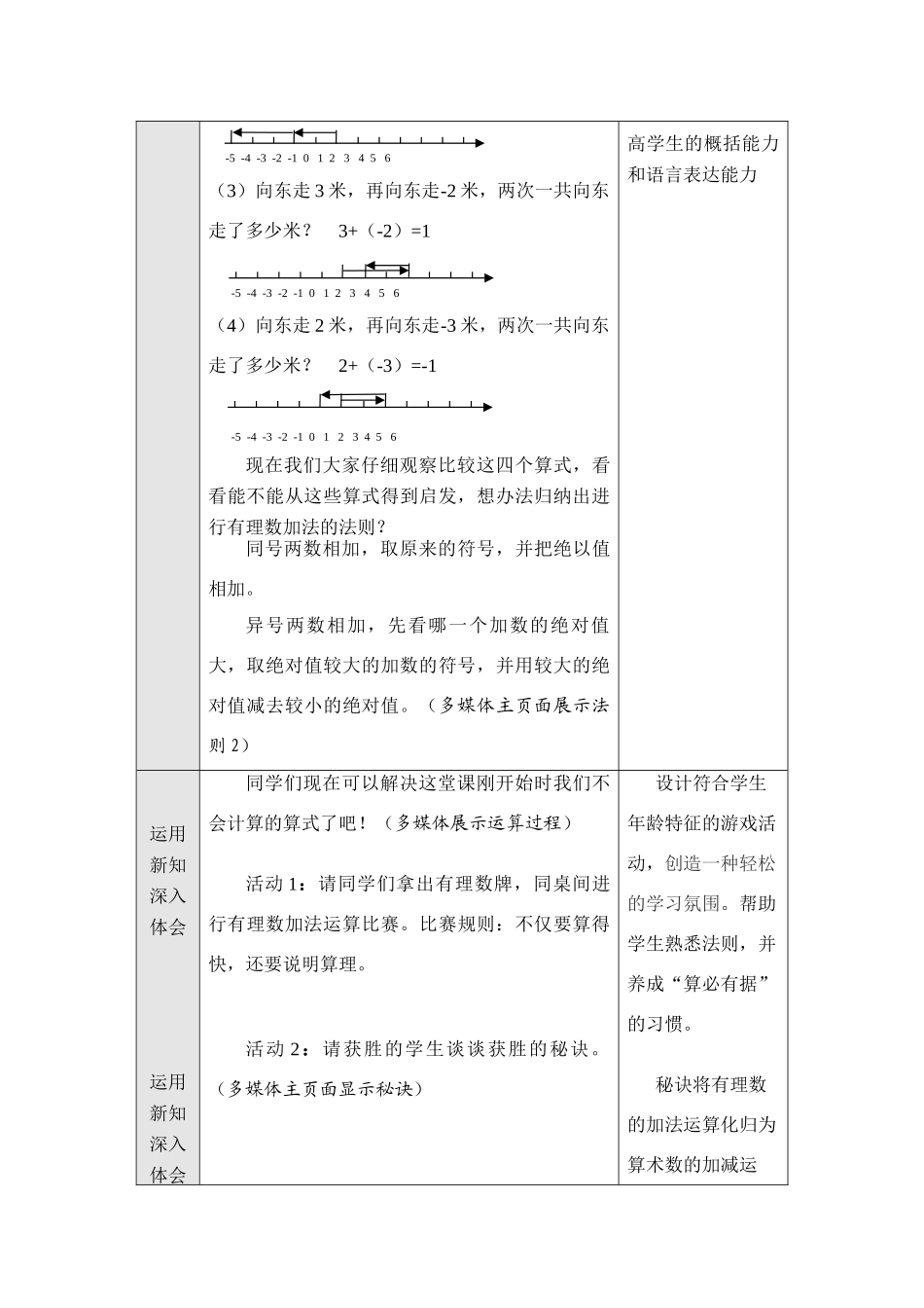 中考数学全国优质课说课教案精品——有理数的加法_第3页