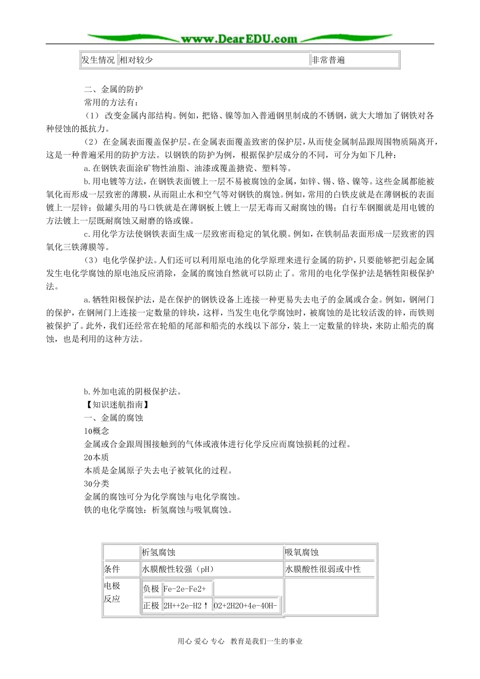 高二化学 第三单元 金属的电化学腐蚀_第2页