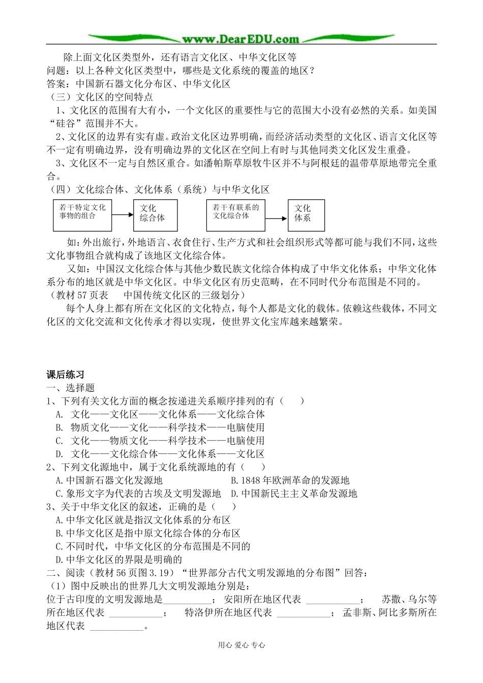 人教版高中地理选修1文化源地与文化区_第2页