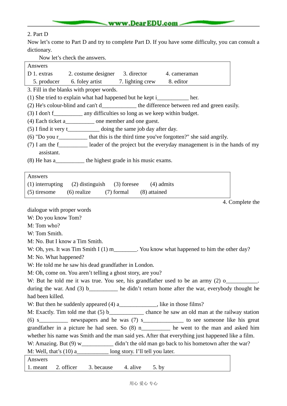 牛津版英语选修8 Unit4 Films and film events--Word power _第3页