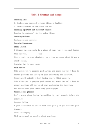 高中英语（模块11）Unit 2 Grammar全英文教案 牛津版选修11