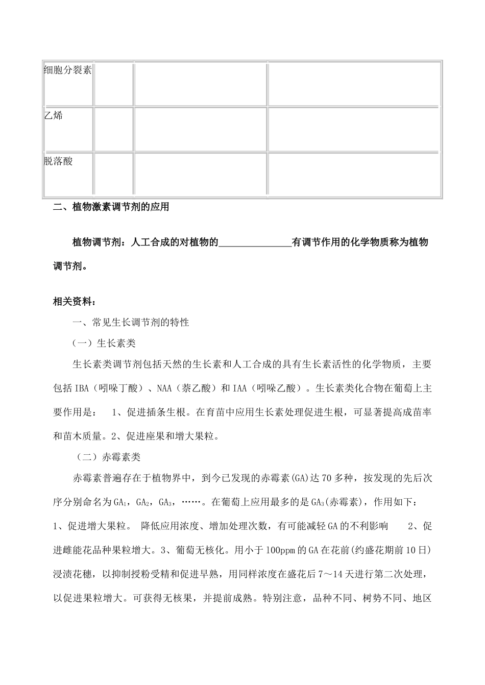 江苏省盐城市大冈中学高二生物教案 其他植物激素_第3页
