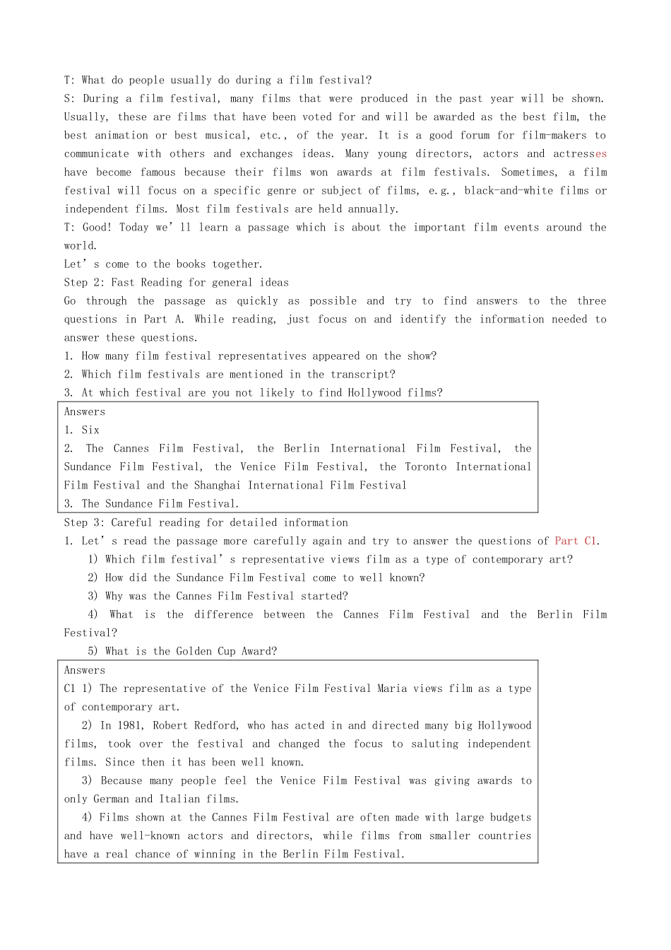 高二英语Unit4 Films and film events教案_第2页