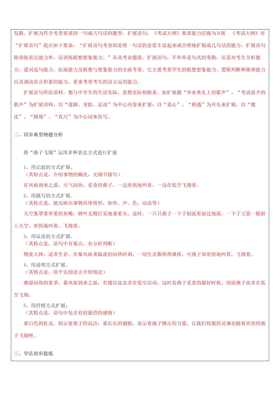 高三语文教师辅导讲义 扩展语句-人教版高三全册语文教案_第3页