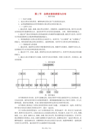 湖南省蓝山二中高二地理《1.2自然灾害的类型与分布》教案