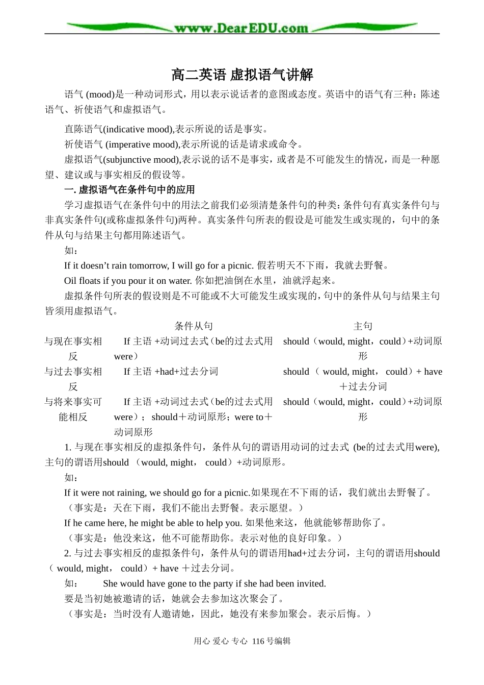 高二英语 虚拟语气讲解_第1页