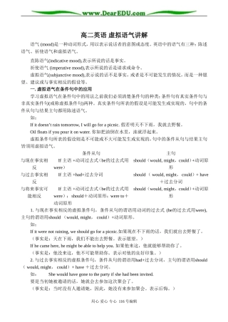 高二英语 虚拟语气讲解