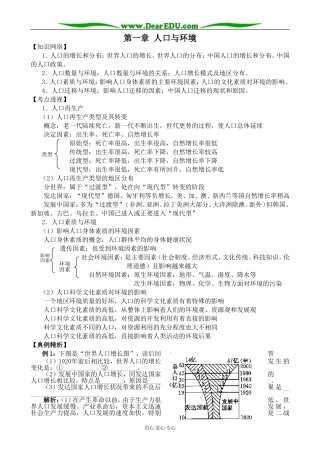人教版高中地理选修1第一章 人口与环境