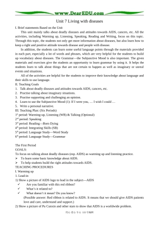 高中英语第二册上Unit 7 Living with diseases2