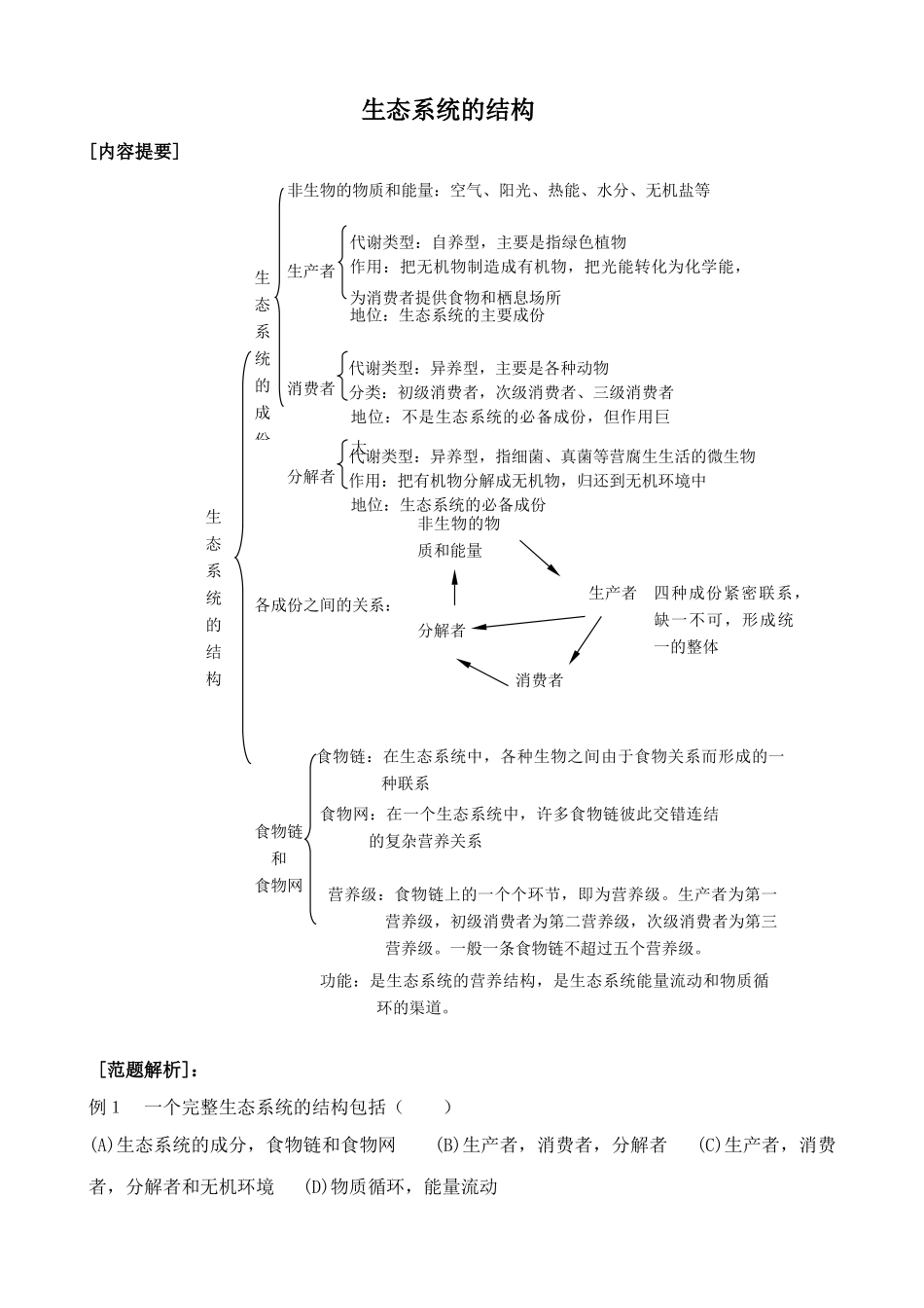 新人教版高中生物必修3生态系统的结构_第1页