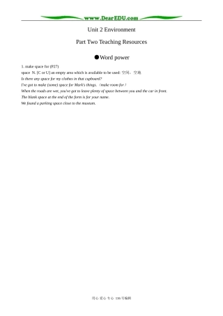 高中英语必修5Unit 2 ord power
