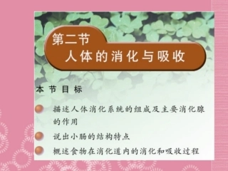 云南省祥云县禾甸中学七年级生物下册《9-2 人体的消化与吸收》课件 苏教版
