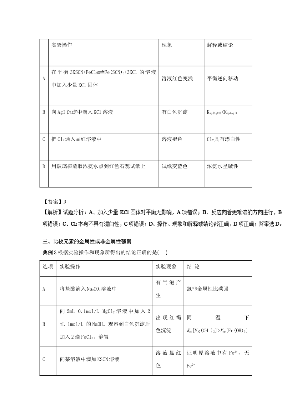 高考化学 实验全突破 专题14 一组实验的评价教案-人教版高三全册化学教案_第2页